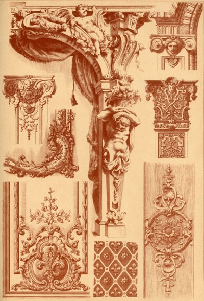 Gipsprydnader, Frankrike, 1600- och 1700-talen, 1898. av Unbekannt