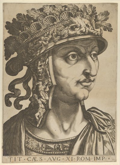 Plåt 11: Titus Vespasianus tittar till höger, från 