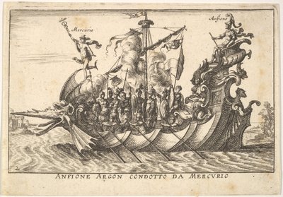 Plåt 2: Argonaut Amphion ledd av Mercury Amphion Argon. Condotto av Merkurius, med en..., av Unbekannt