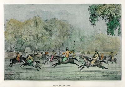 Polo i Thibet, 1800-talet av Unbekannt
