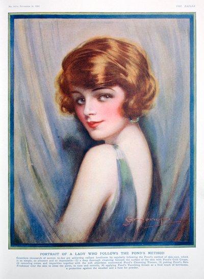Ponds Cream-annons, 1928 av Unbekannt