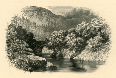 Aberglaslyn Bridge, norra Wales, c1890. av Unbekannt