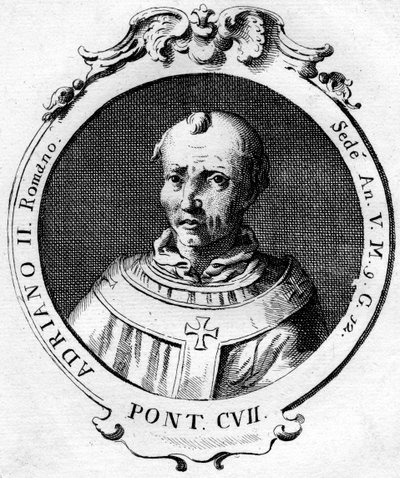 Påven Adrian II av Unbekannt