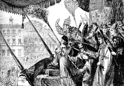 Påven Leo X bannlyser Martin Luther som kättare, Rom, 1521 1909 av Unbekannt