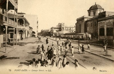 Port-Said. - Lesseps Street. - LL., c1918-c1939. av Unbekannt