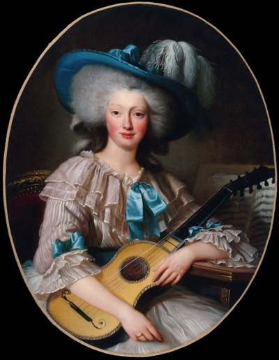 Porträtt av Félicité-Louise de Frézals 1765-1854, född Esmangard de Beauval..., 1785. av Unbekannt