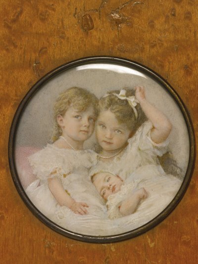 Porträttminiatyr av storhertiginnorna Olga, Tatiana och Maria av Ryssland, ca. 1900 av Unbekannt
