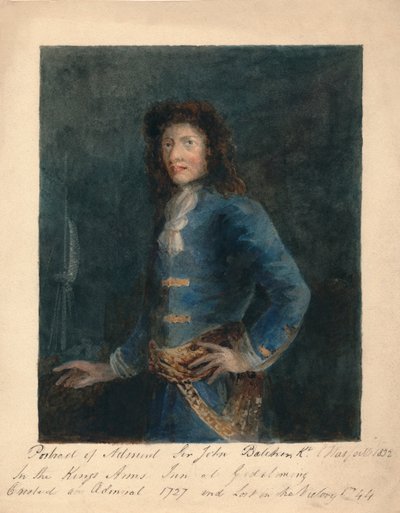 Porträtt av amiral Sir John Balchin, 1832. av Unbekannt