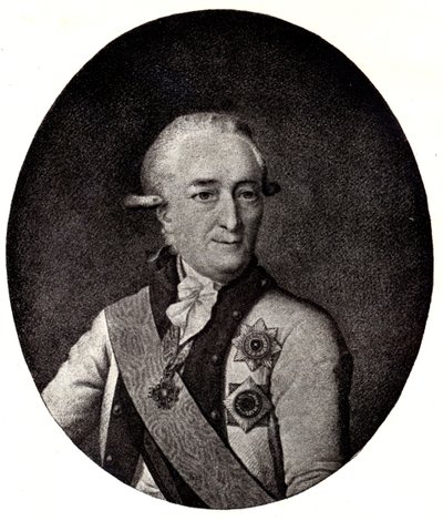Porträtt av amiral Vasilij Chichagov 1726-1809, tidigt 1800-tal. av Unbekannt