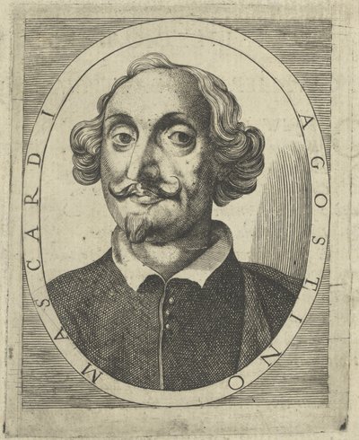 Porträtt av Agostino Mascardi 1590-1640, a 1640-1650. av Unbekannt