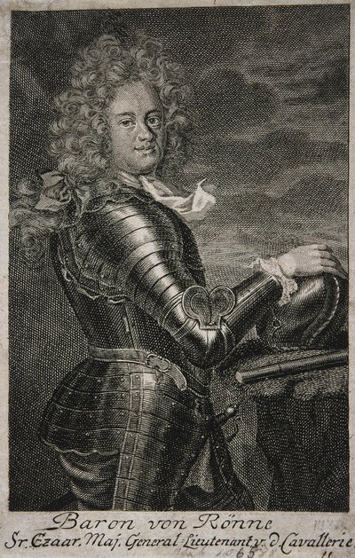 Porträtt av baron Carl Ewald von Roenne 16631716 av Unbekannt