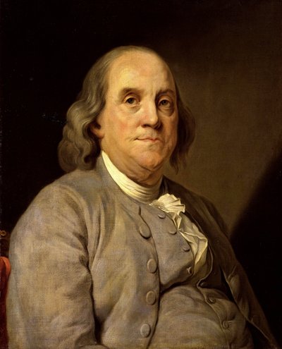 Porträtt av Benjamin Franklin av Unbekannt