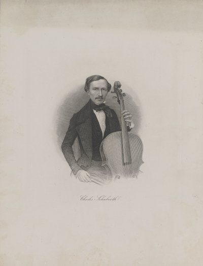 Porträtt av Carl Eduard Schuberth 1811-1863, ca. 1850. av Unbekannt