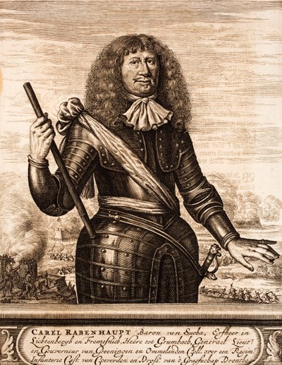 Porträtt av Carl von Rabenhaupt 1602-1675 Från: Krigsscenen, 1675. av Unbekannt