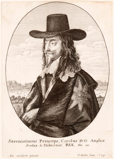 Porträtt av Charles I, pub. 1649. av Unbekannt