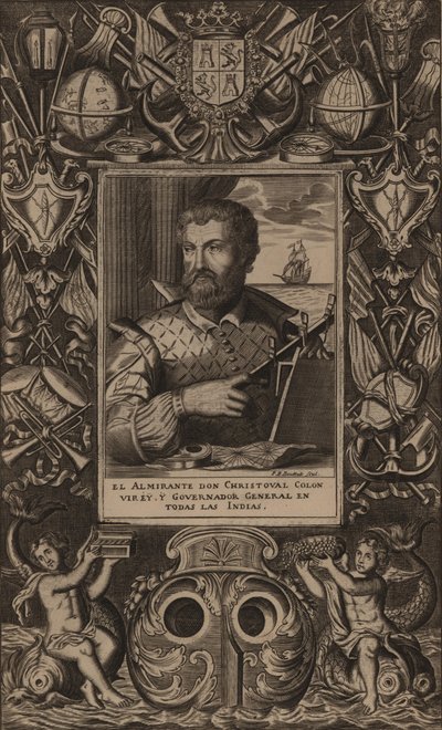 Porträtt av Christopher Columbus, 1625. av Unbekannt