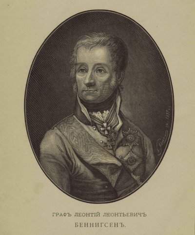 Porträtt av greve Levin Leonty August Theophil von Bennigsen 1745-1826 av Unbekannt