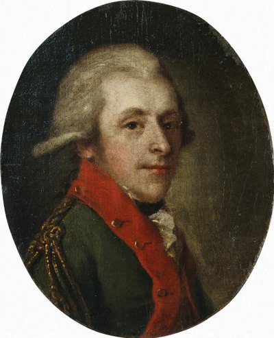 Porträtt av greve Nikolay Alexandrovich Zubov 1763-1805, sent 1700-tal. av Unbekannt