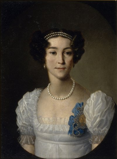 Porträtt av grevinnan Anna Alexeyevna Orlova av Chesma 1785-1848, tidigt 1800-tal. av Unbekannt
