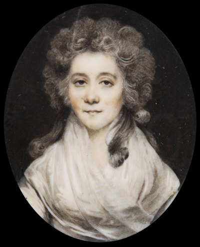 Porträtt av grevinnan Anna Evgenyevna Obolenskaya 1778-1810, sent 1700-tal. av Unbekannt