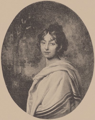 Porträtt av grevinnan Maria Pavlovna von Pahlen, född Skavronskaya, ca. 1810 av Unbekannt