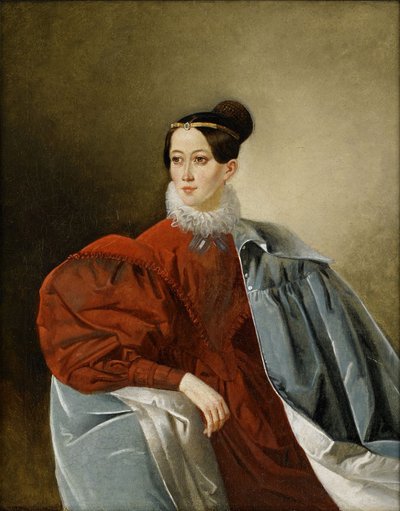 Porträtt av grevinnan Yelizaveta Ivanovna Kropotkina 1803-1836, född Dorokhova av Unbekannt
