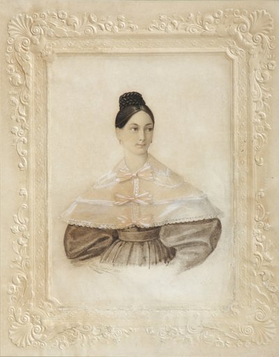 Porträtt av Ekaterina Alexandrovna Sverbeeva, född prinsessan Shcherbatova, 1833 av Unbekannt