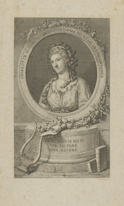 Porträtt av Elisa von der Recke 1754-1833, 1792. av Unbekannt