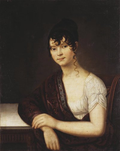 Porträtt av Elizaveta Ivanovna Ogaryova 1784-1815, 1800-talet av Unbekannt