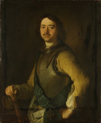 Porträtt av kejsar Peter I den store 1672-1725, tidigt 1700-tal. av Unbekannt