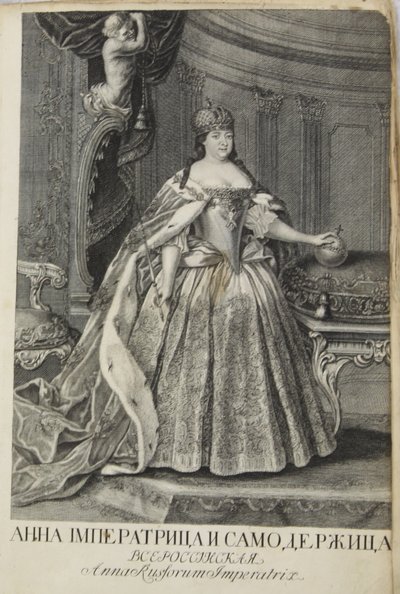 Porträtt av kejsarinnan Anna Ioannovna 1693-1740, 1730 av Unbekannt
