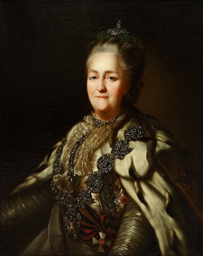 Porträtt av kejsarinnan Katarina II av Unbekannt