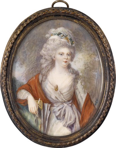 Porträtt av kejsarinnan Maria Feodorovna Sophie Dorothea av Württemberg 1759-1828, tidigt 1800-tal. av Unbekannt