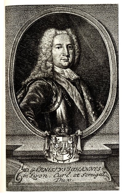 Porträtt av Ernst Johann von Biron 1690-1772, hertig av Kurland och Semigallia och regent av det ryska imperiet av Unbekannt