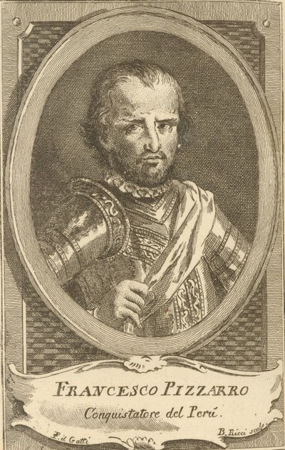 Porträtt av Francisco Pizarro, 1778. av Unbekannt