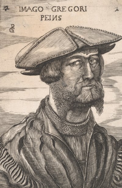 Porträtt av Georg Pencz Imago Gregori Peins. av Unbekannt