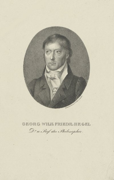 Porträtt av Georg Wilhelm Friedrich Hegel 1770-1831. av Unbekannt
