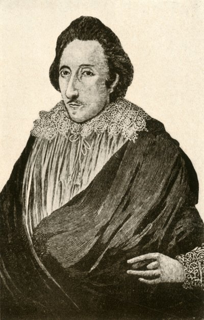 Porträtt av George Percy, i hel skjorta av holländskt linne som bärs med dubblett, c1610-1620, 1937. av Unbekannt