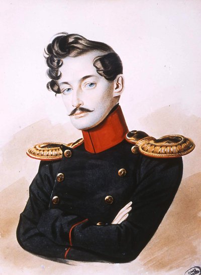Porträtt av Georges-Charles de Heeckeren dAnthès 1812-1895, 1830-talet av Unbekannt