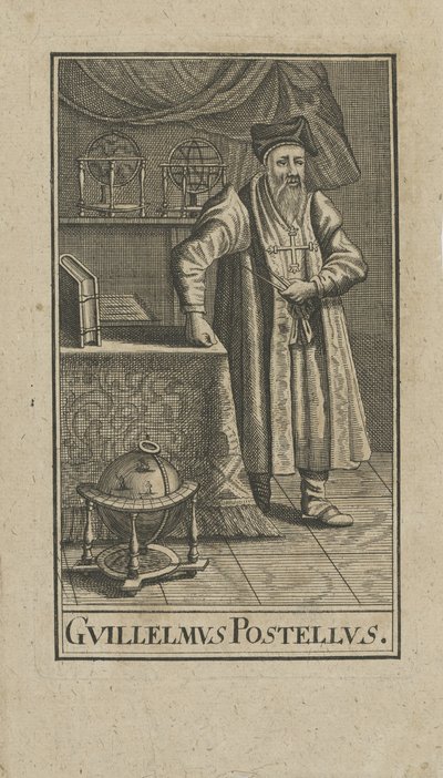 Porträtt av Guillaume Postel 1510-1581, före 1740. av Unbekannt