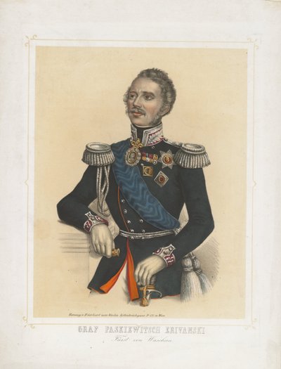 Porträtt av Ivan Fyodorovich Paskevich, greve av Erivan, vicekung i kungariket Polen, 1850 av Unbekannt