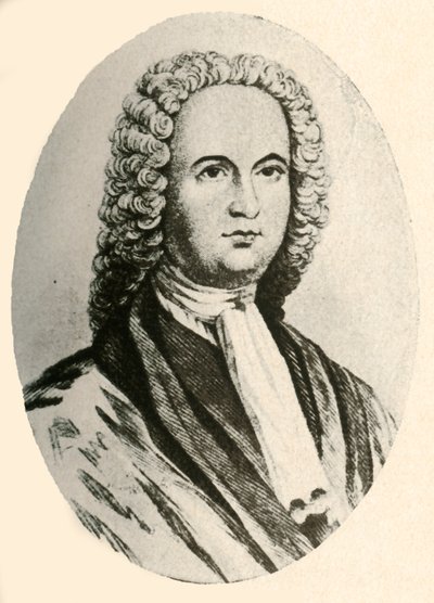 Porträtt av James Logan, i peruk och rättsdräkt, buren i Pennsylvania, 1745, 1937. av Unbekannt