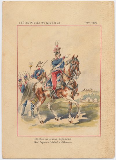Porträtt av Jan Henryk Dabrowski, ca 1797-1800 av Unbekannt