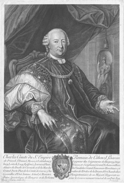 Porträtt av Johann Karl Philipp Graf von Cobenzl 1712-1770. av Unbekannt