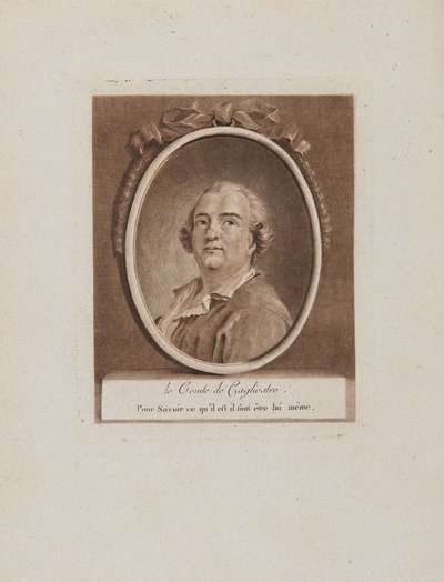 Porträtt av Joseph Balsam, greve av Cagliostro, 1700-talet. av Unbekannt