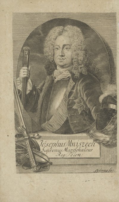 Porträtt av Jozef Wandalin Mniszech 1670-1747, före 1734. av Unbekannt