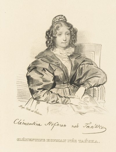 Porträtt av Klementyna Hoffmanowa 1798-1845, ca 1840. av Unbekannt