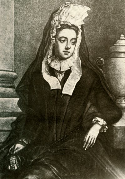 Porträtt av Lady Fenwick, som visar sörjande änkor, 1695, 1937. av Unbekannt