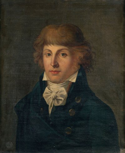 Porträtt av Louis Antoine de Saint-Just 1767-1794, efter 1767. av Unbekannt