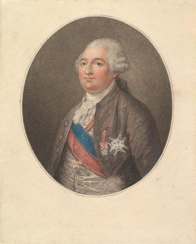 Porträtt av Ludvig XVI, sent 1700-tal. av Unbekannt
